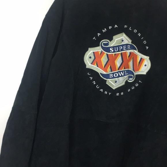 Jeff Hamilton SuperBowl XXXV Suede bomber jacket - Picture 8 of 10